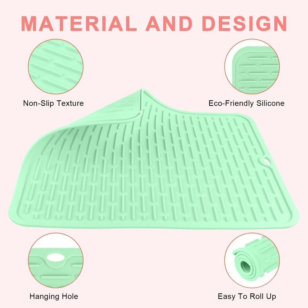 AMIJÉAL flat iron mat with anti-slip surface securing tools