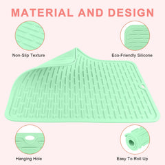 AMIJÉAL flat iron mat with anti-slip surface securing tools
