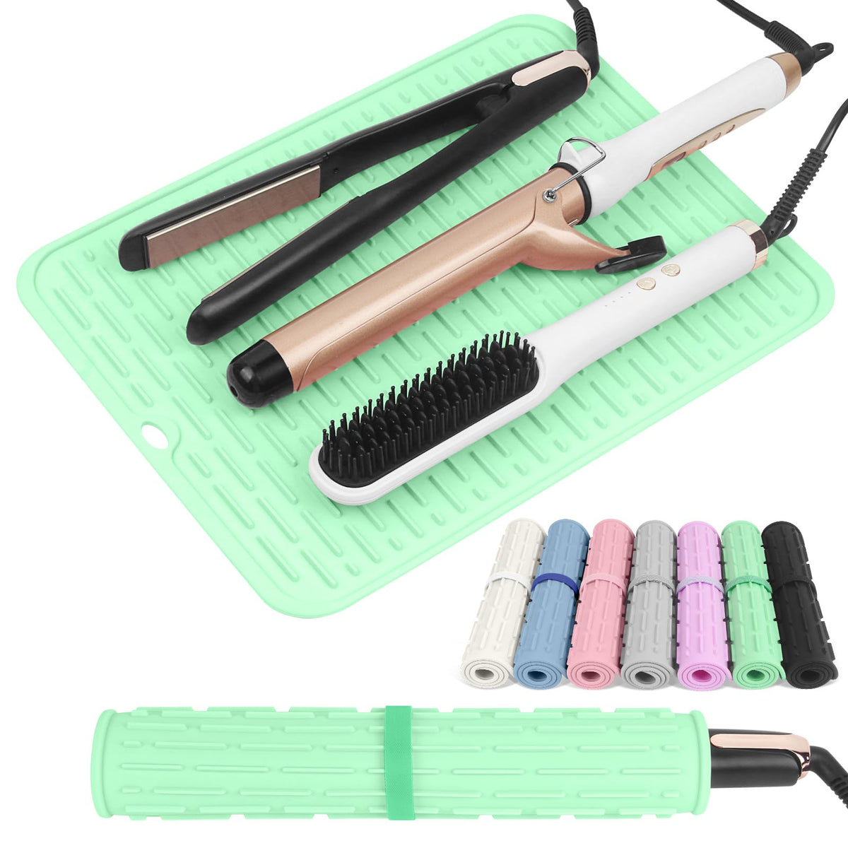 AMIJÉAL oversize heat mat for hair tools protecting surfaces during styling