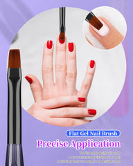 AMilHiTon OPI remover brush flat brush for quick tidying near nail edges.