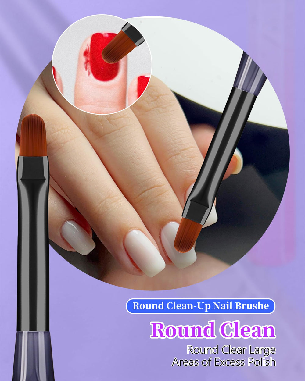 AMilHiTon OPI remover brush plastic handle green resists acetone for durable use.