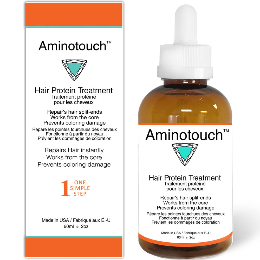 Aminotouch on wet hair application demonstrating deep coating and smoother feel
