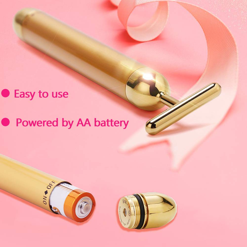 Amirce Face Massager uses skincare products to enhance absorption.