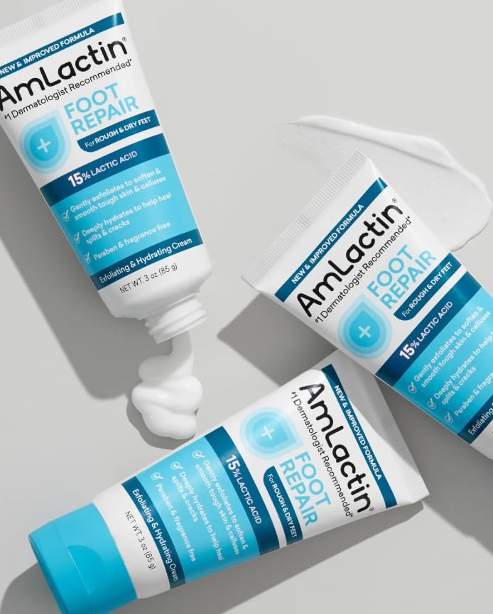 AmLactin soft feet after use close-up suggests improved texture.