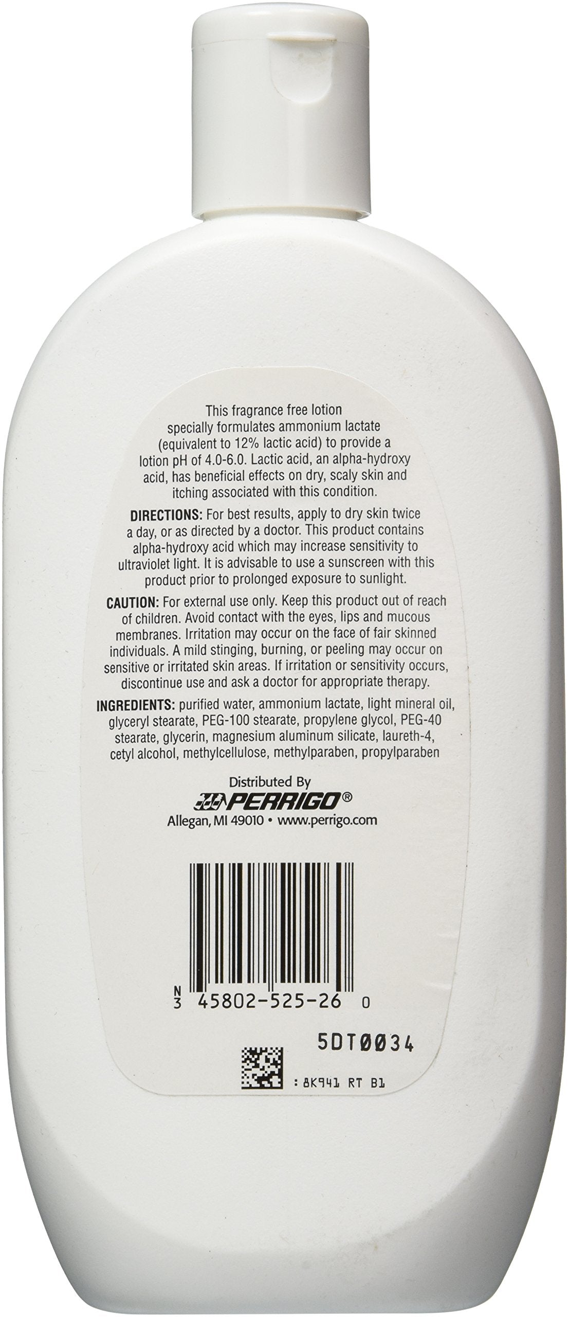 Ammonium Lactate Lotion 12% fliptop in hand for smooth application