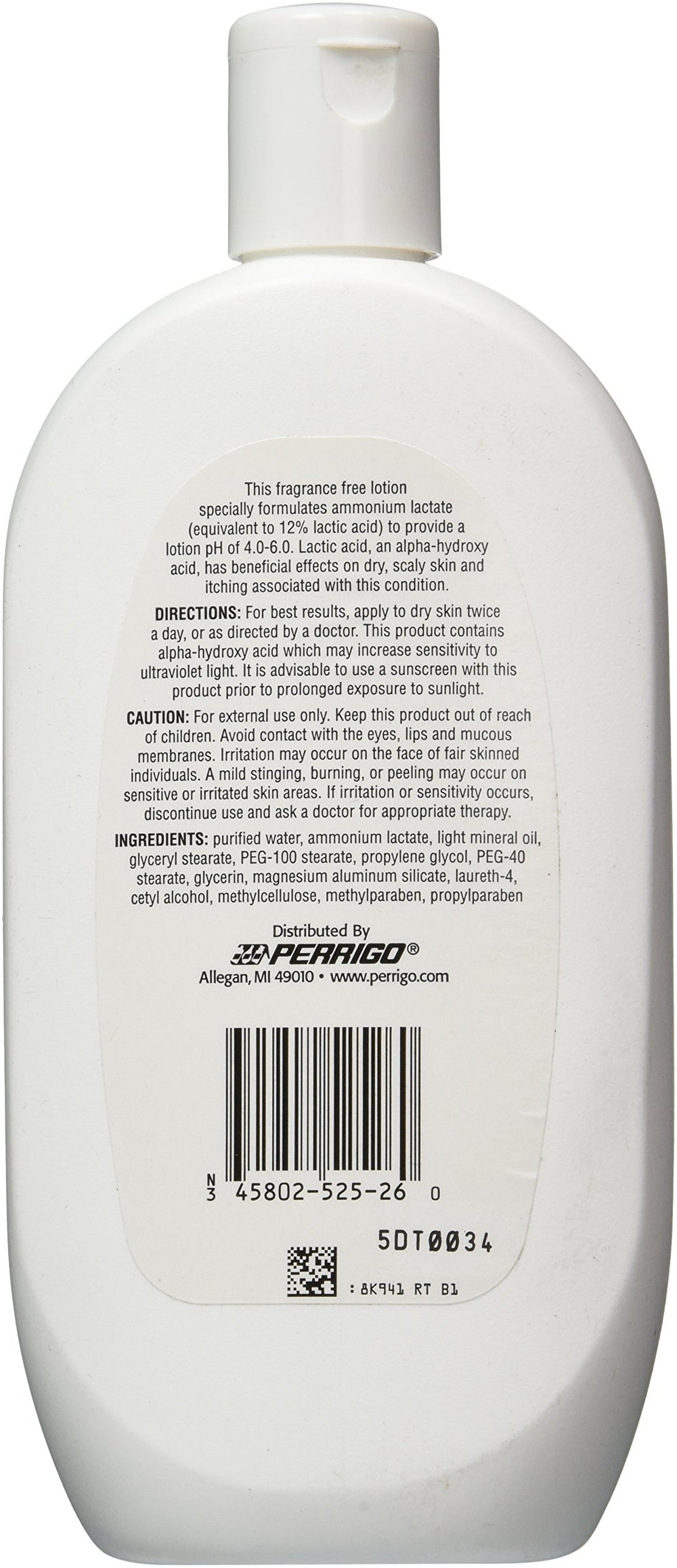 Ammonium Lactate Lotion 12% fliptop in hand for smooth application