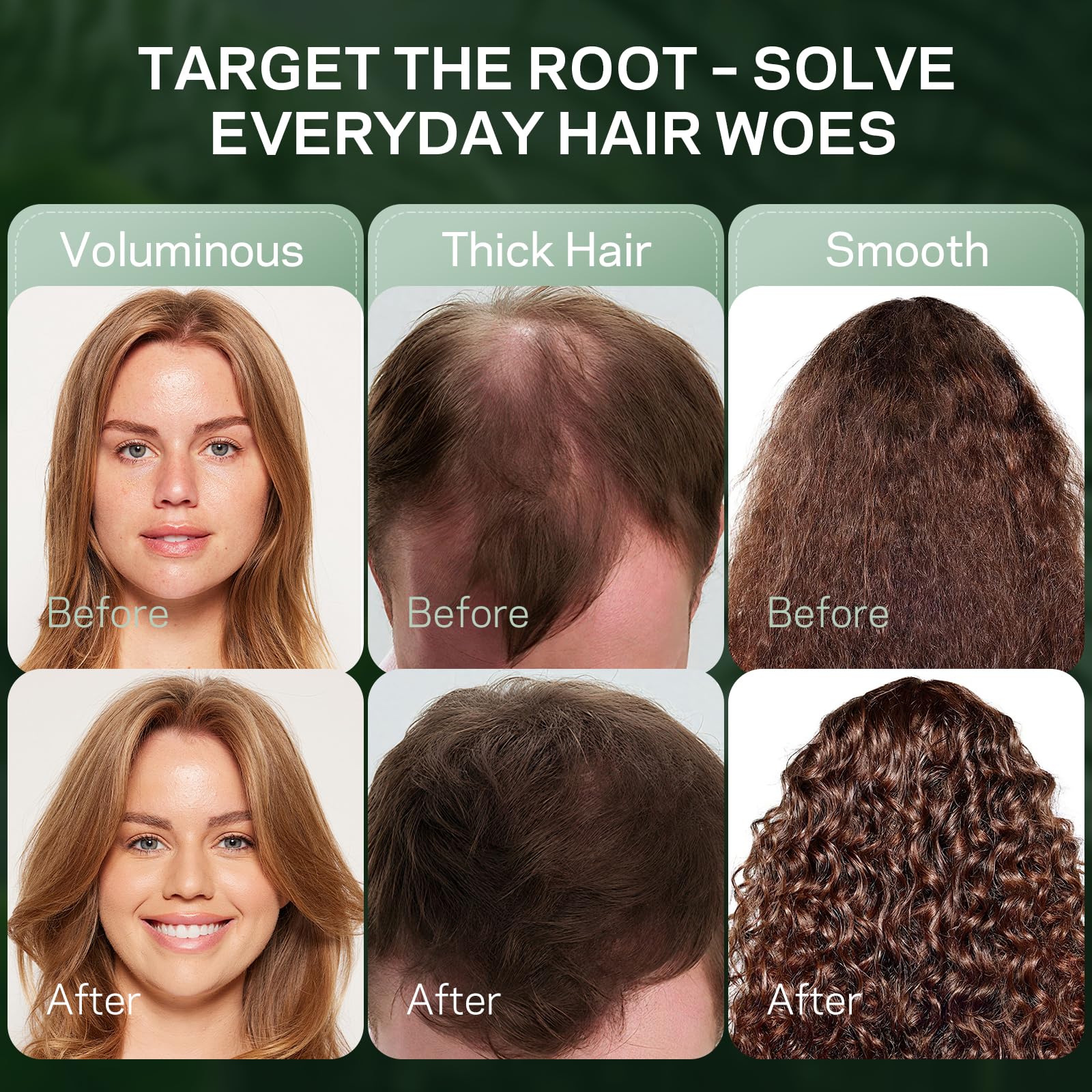 AMOADO biotin ginger shampoo ingredients close-up highlighting nourishing botanicals for vitality