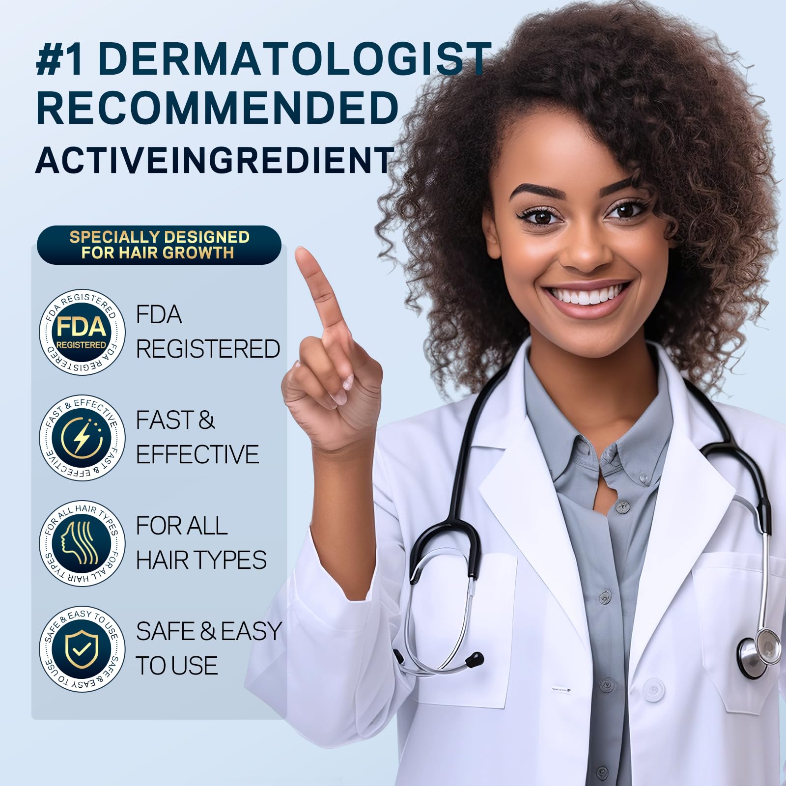 AMOADO minoxidil rosemary biotin ingredients for nourishing scalp and growth support.