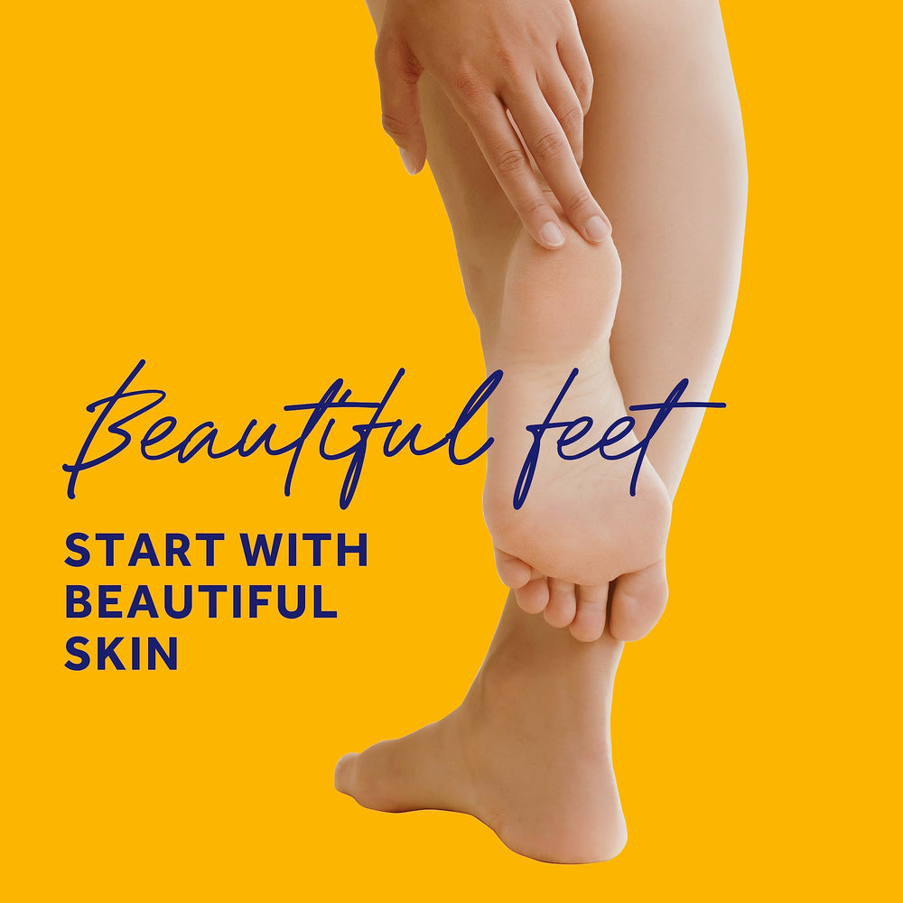 Amope Pedi Perfect foot file shows 360-degree rotation for quick results on thick skin.