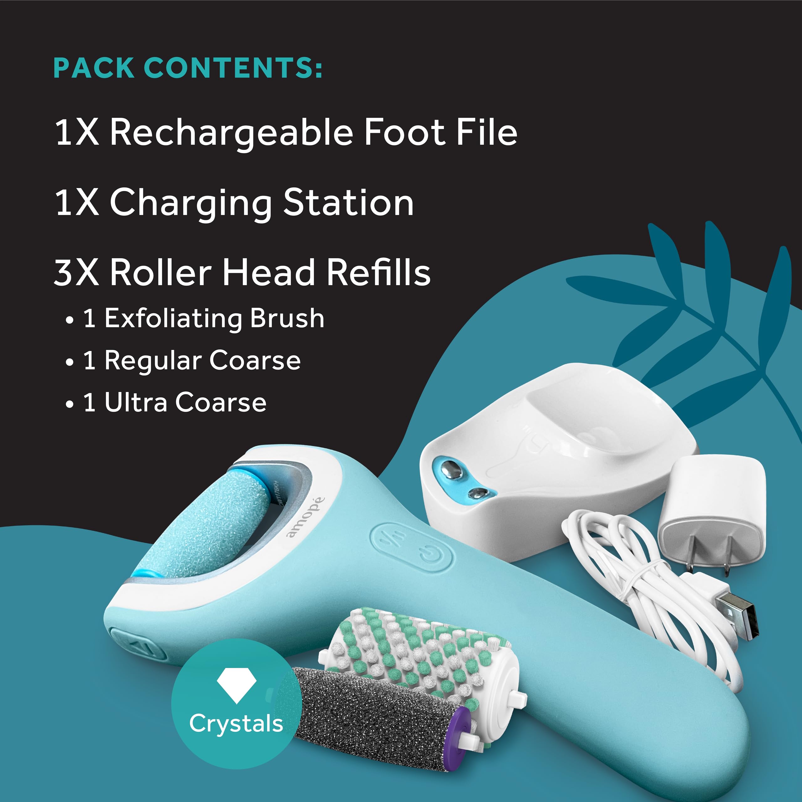 Amope Pedi Perfect Pro waterproof design for use in shower or bath.