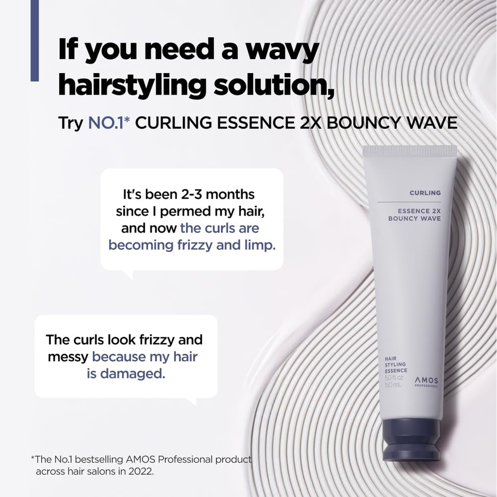 AMOS PROFESSIONAL Curling Essence with aloe vera leaf for deep hydration and shine