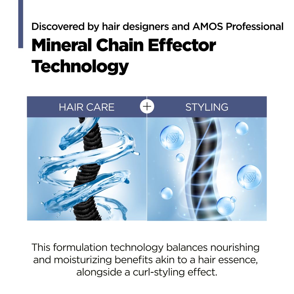 AMOS PROFESSIONAL Curling Essence leaves no residue on hands or hair