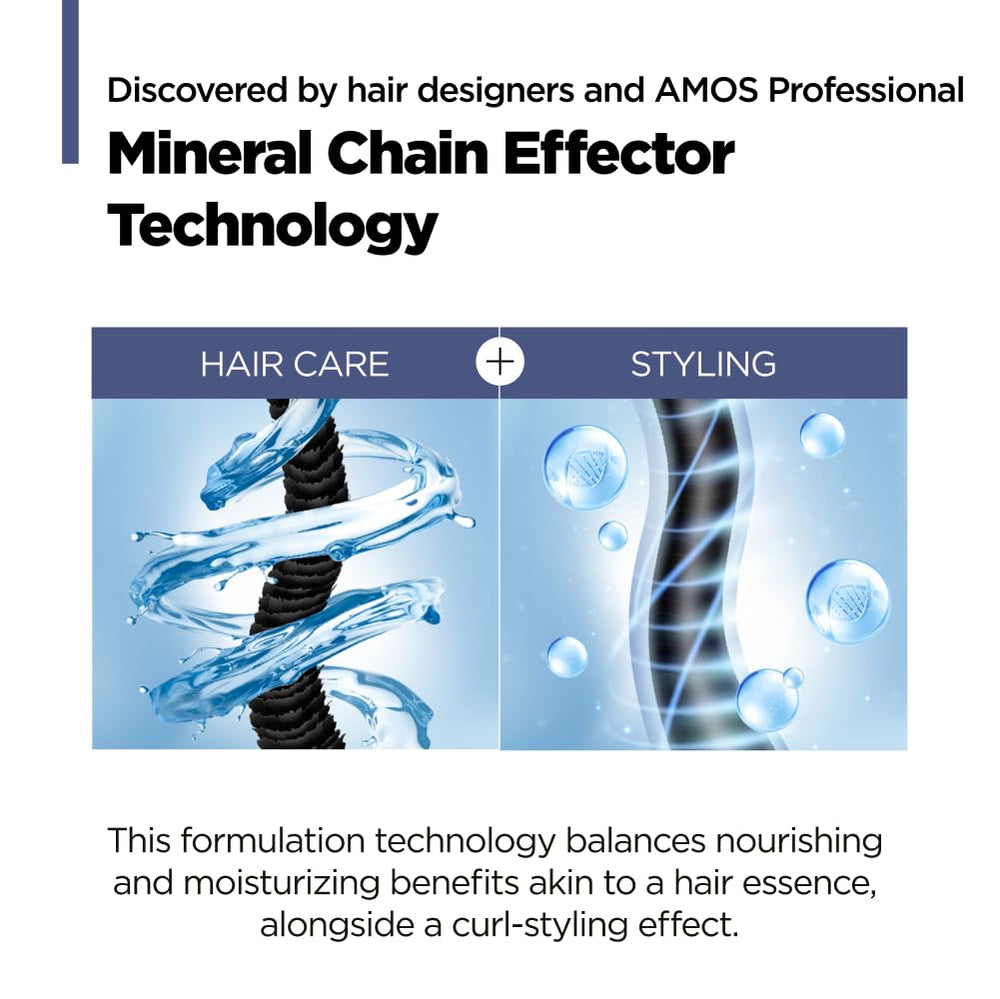 AMOS PROFESSIONAL Curling Essence leaves no residue on hands or hair