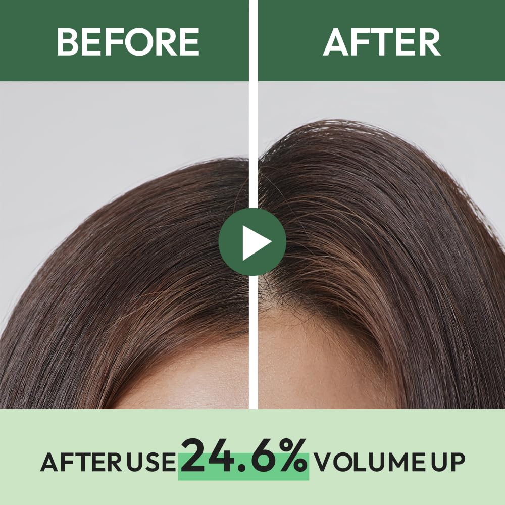 AMOS PROFESSIONAL Green Tea Shampoo packaging highlights premium Korean brand.