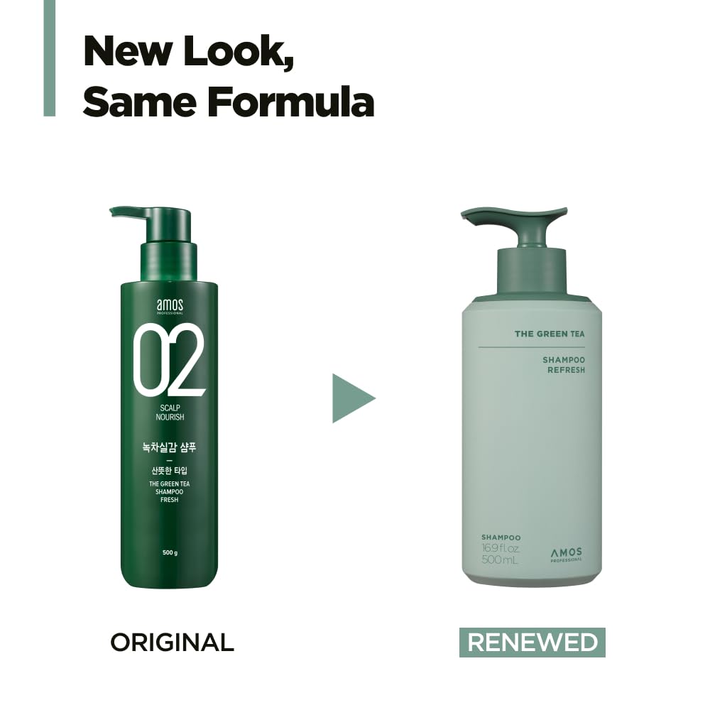 AMOS PROFESSIONAL shampoo pump pours lather for deep cleansing of oily scalp