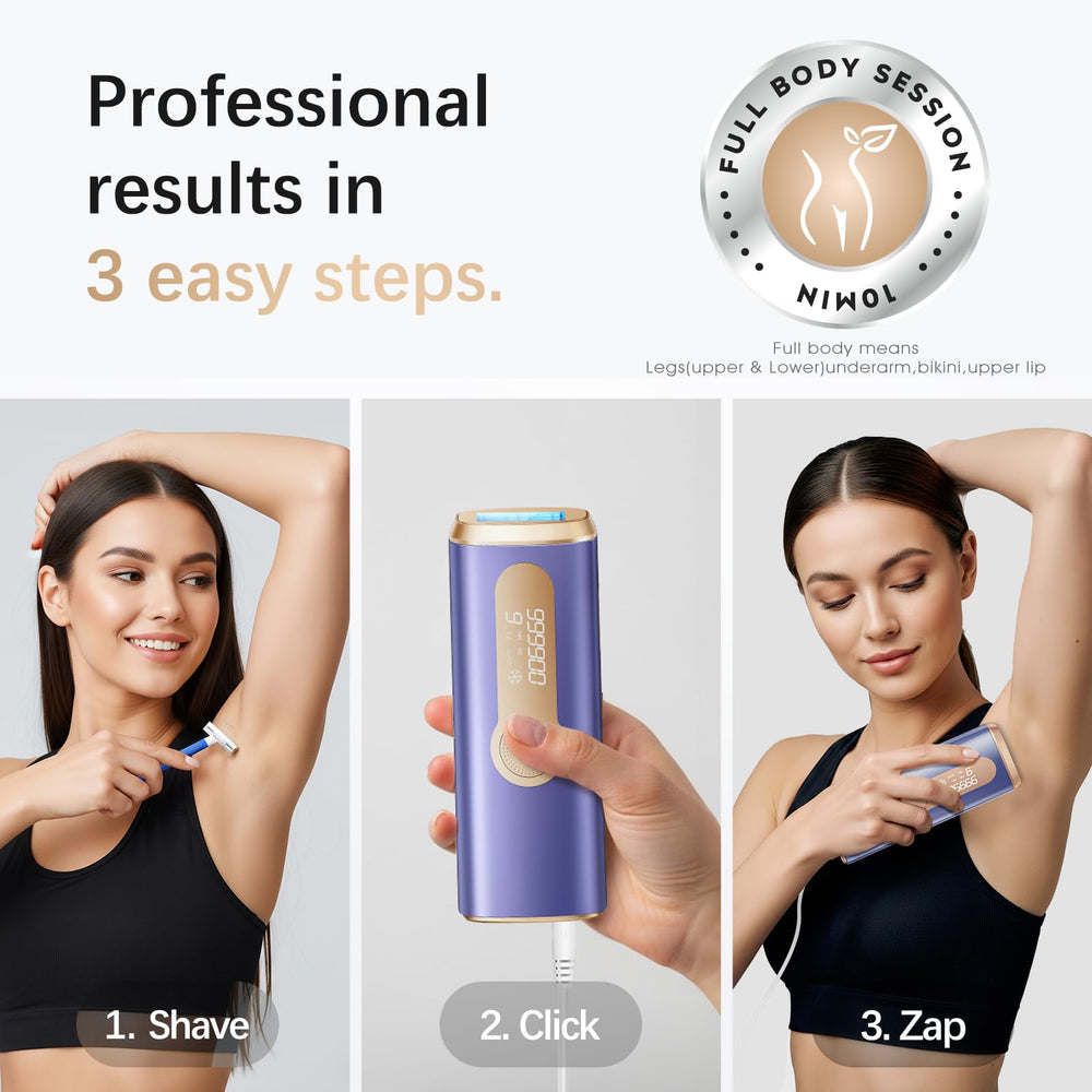 AMOTAOS IPL laser device used on bikini area for confidence