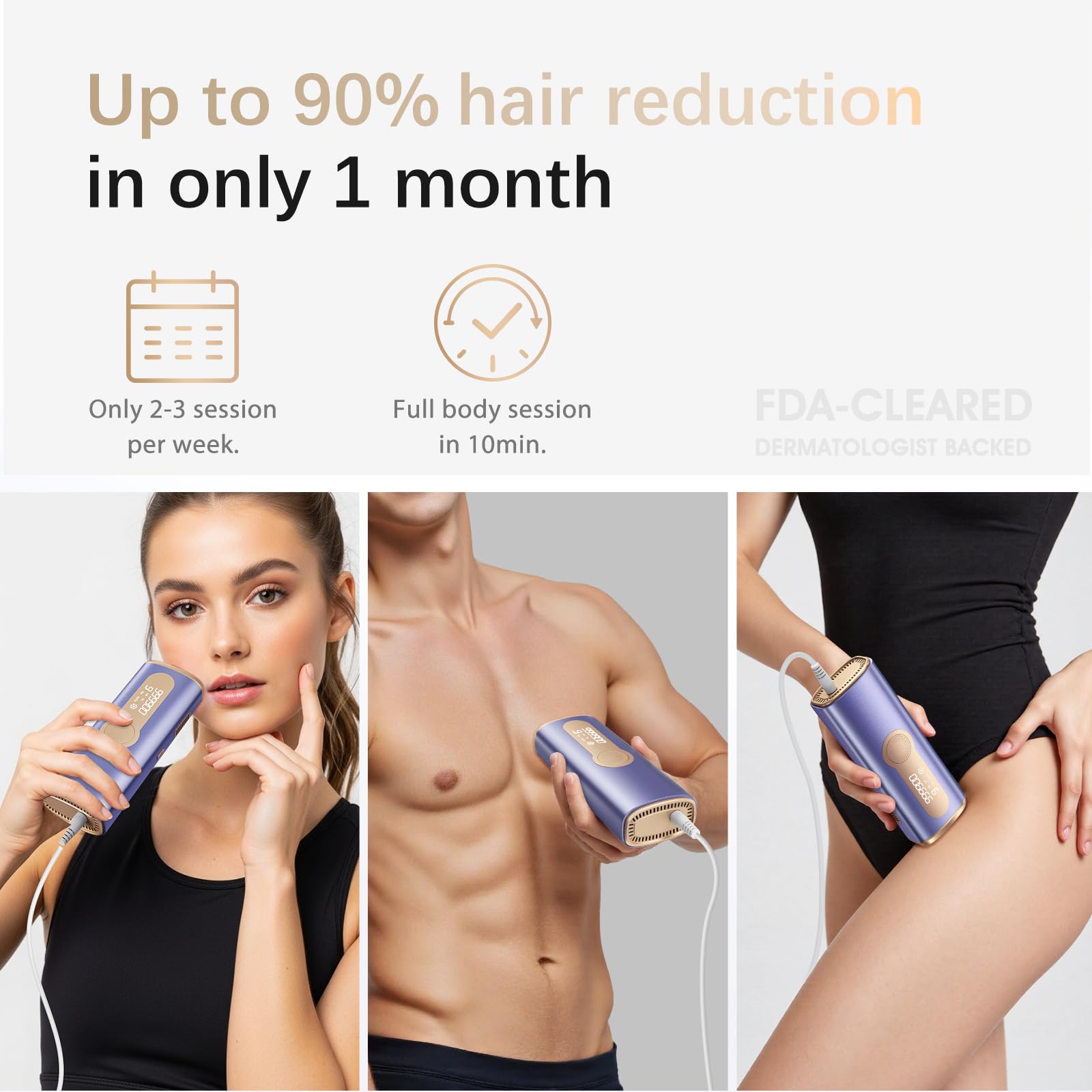 AMOTAOS IPL laser device full-body session in about 10 minutes