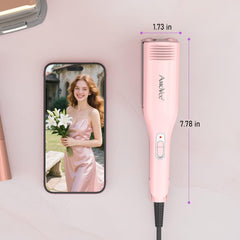 AmoVee 3-barrel hair waver captures textured waves for beachy look