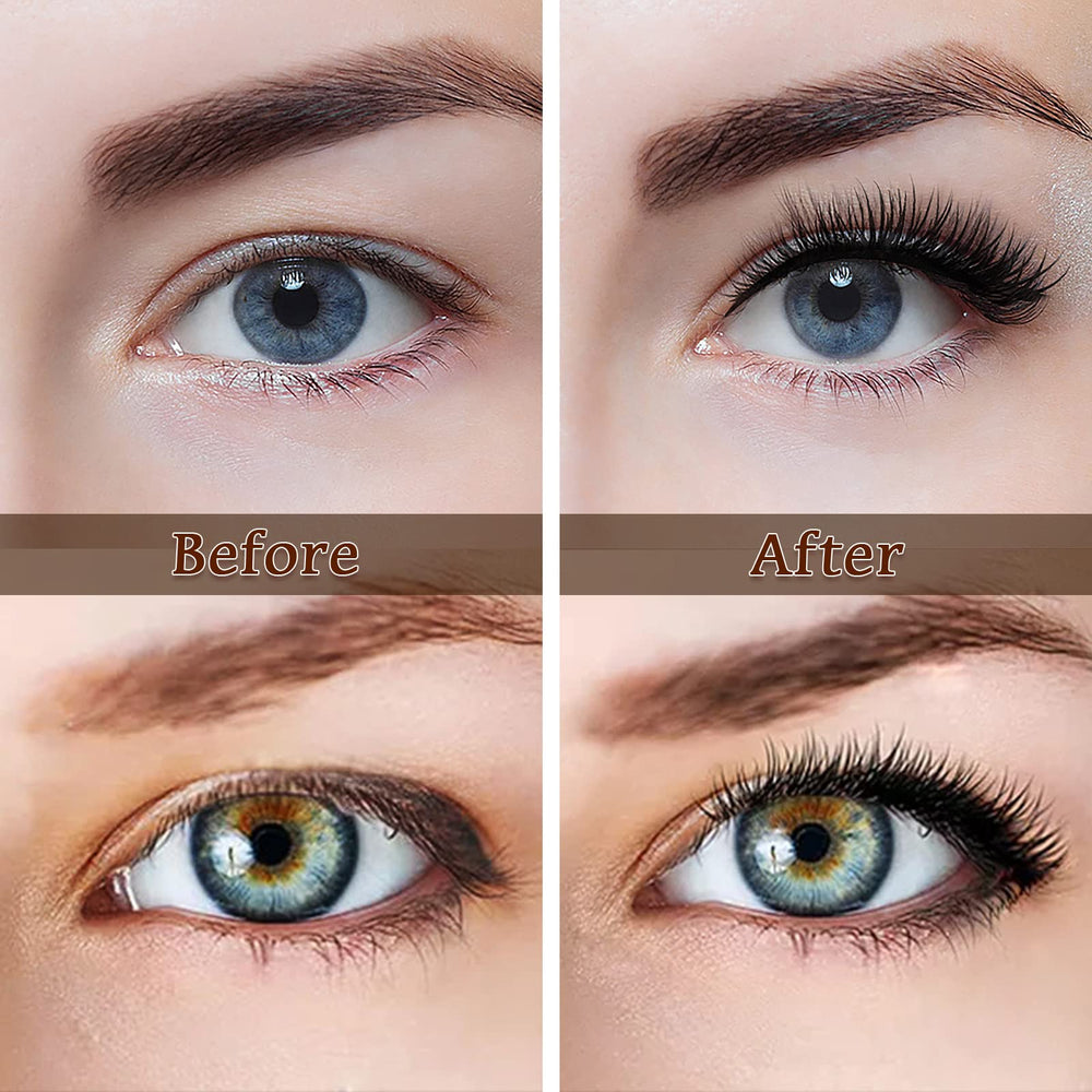 AmoVee self-adhesive eyelashes length range 9-15mm adds subtle lift.