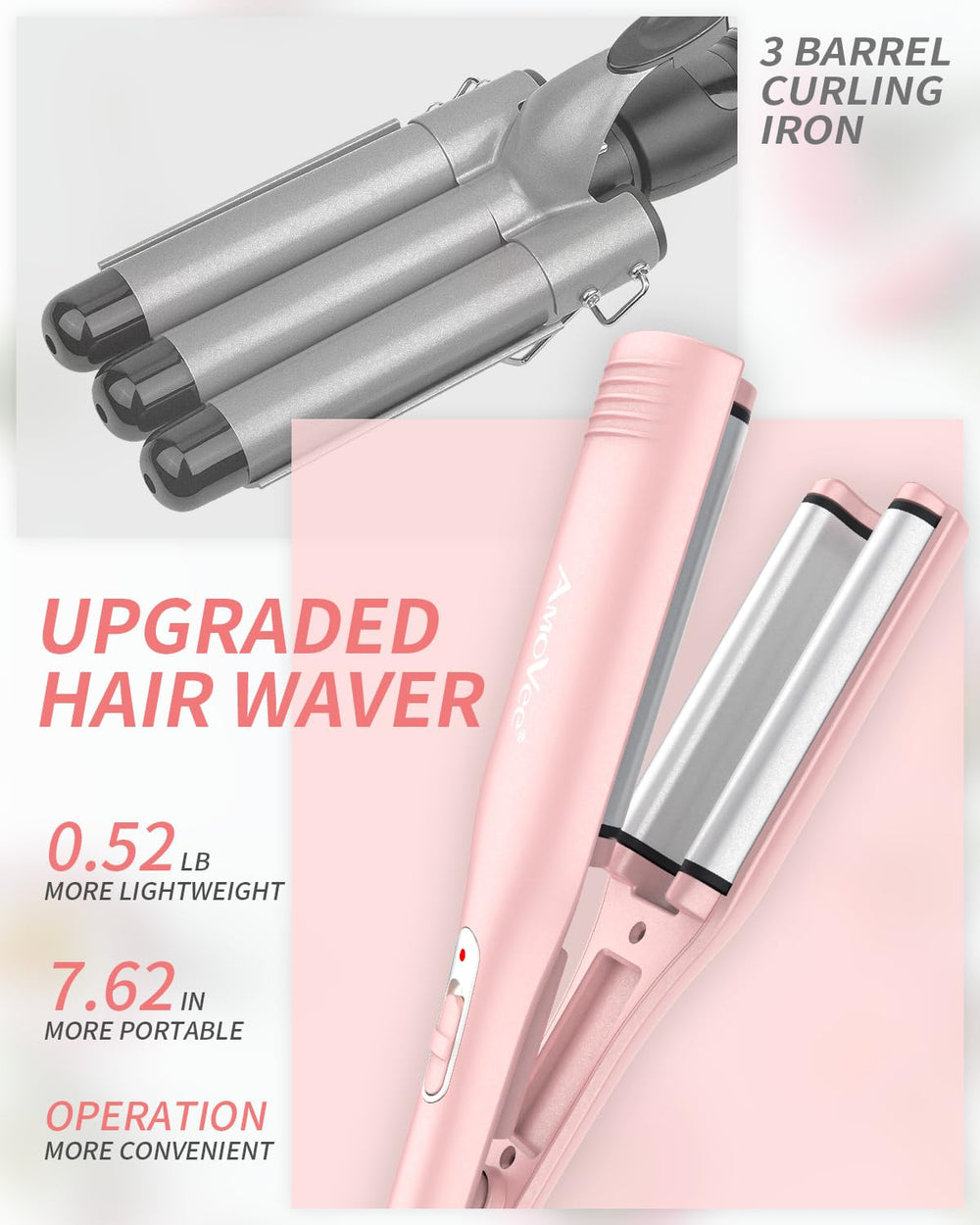 AmoVee sleek ergonomic design for comfortable grip