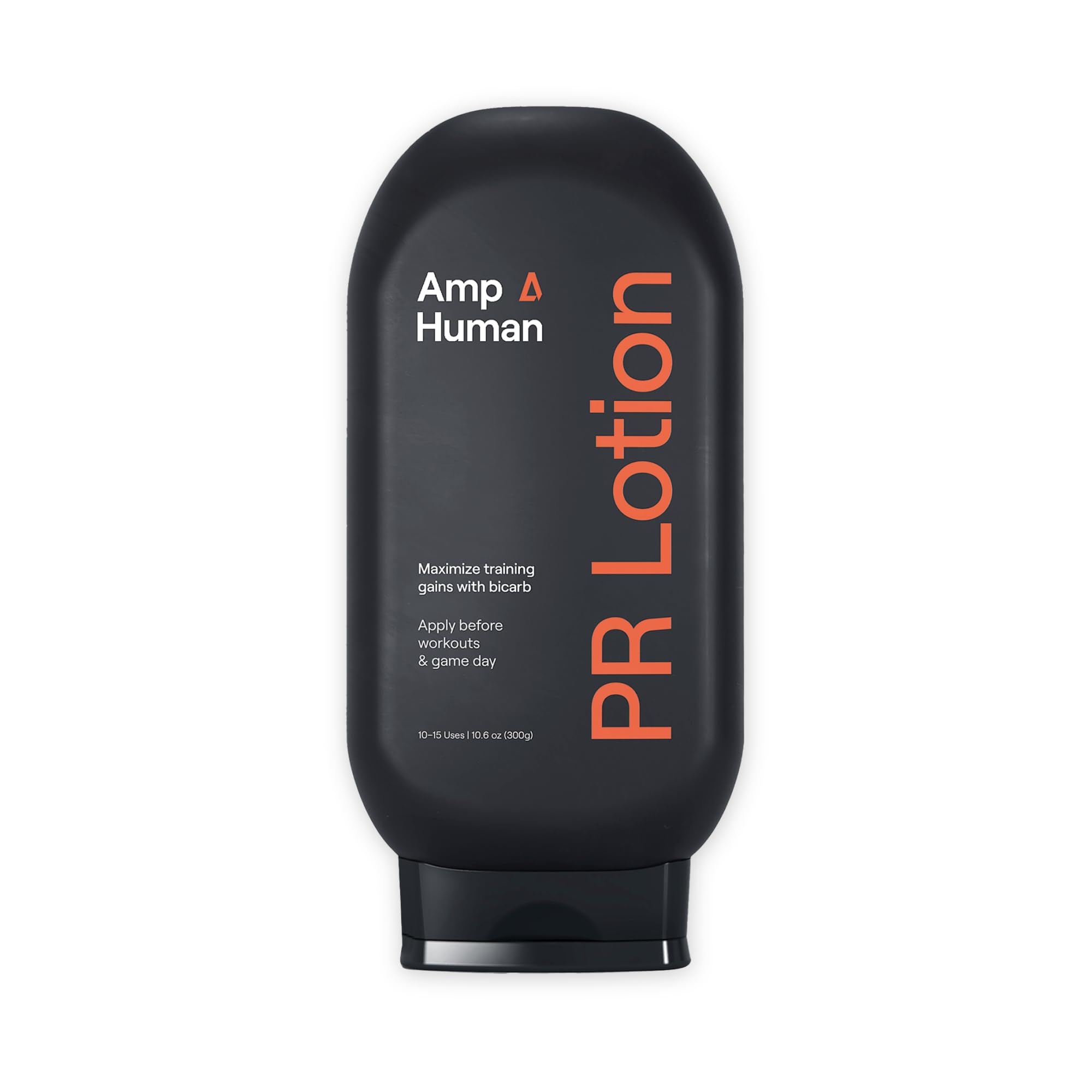 Amp Human PR Lotion bottle ready for pre-workout skin delivery of electrolytes