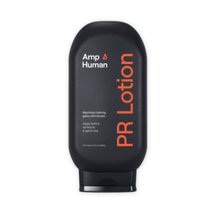 Amp Human PR Lotion bottle ready for pre-workout skin delivery of electrolytes