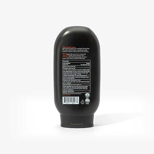 Amp Human PR Lotion label close-up highlighting Informed Sport certification for trusted sports science