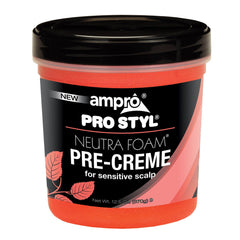 Ampro Pre-Creme Base bottle pouring to shield sensitive scalp during chemical processing.