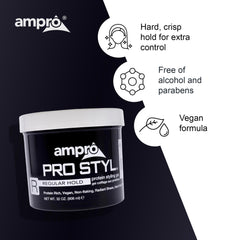 AmPro Pro Styl Gel legado de calidad desde 1947 para estilos variados.