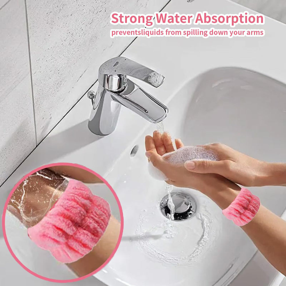 Amsomyin wrist bands face washing setup highlighting convenient routine