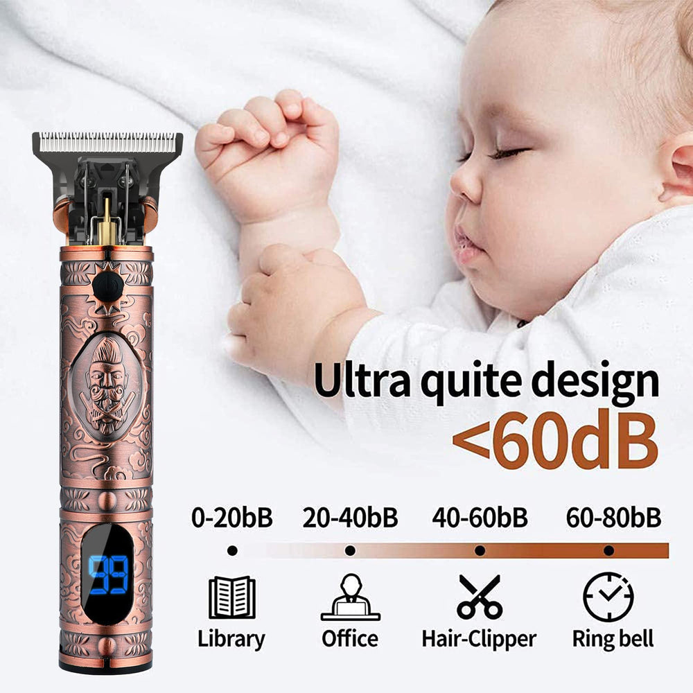 AMULISS ergonomic handle provides comfortable grip during longer grooming sessions.
