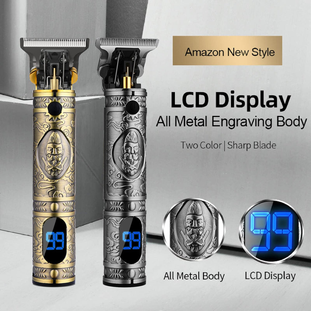 AMULISS professional trimmer LED display shows battery status for easy planning.