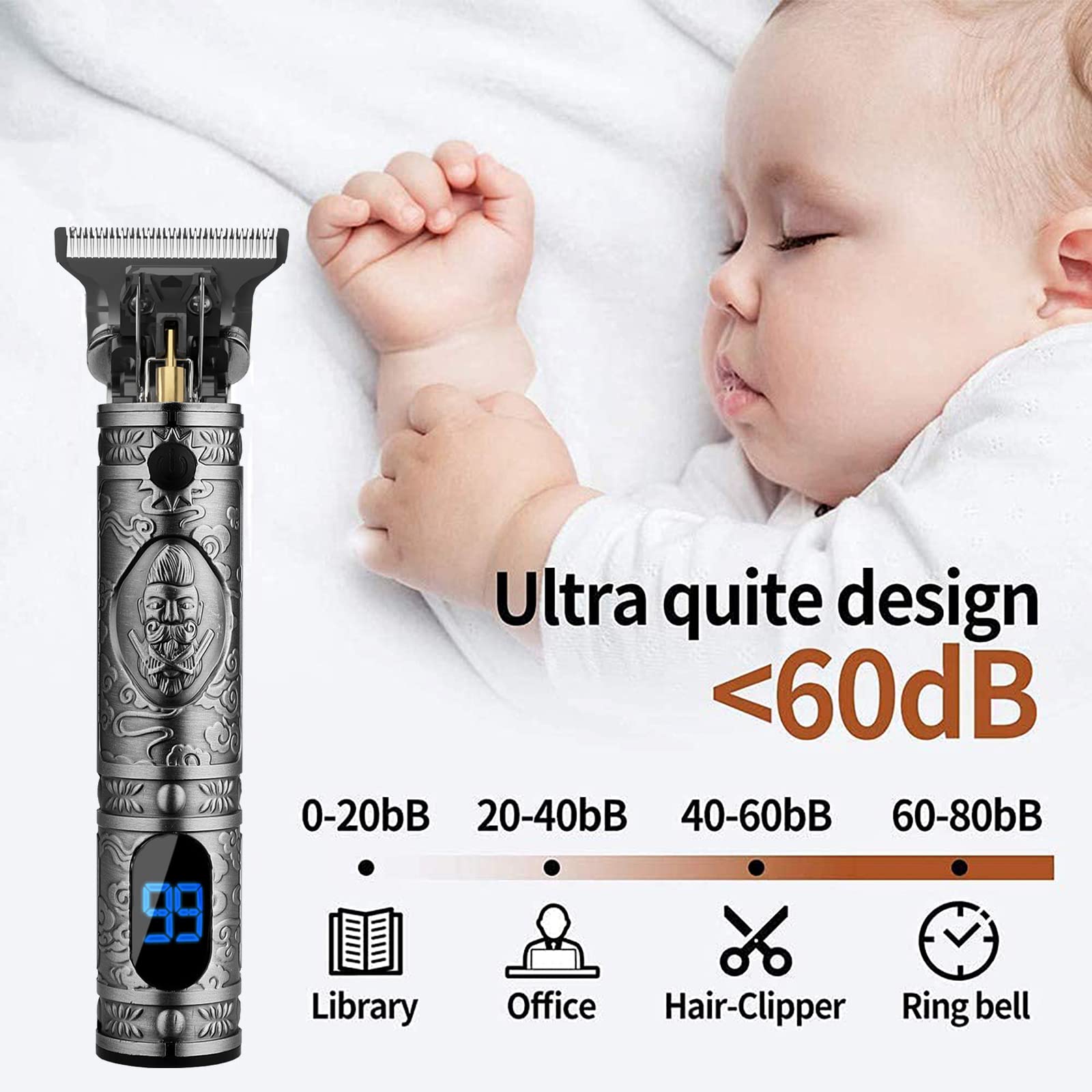 AMULISS professional trimmer low-noise operation for discreet use.