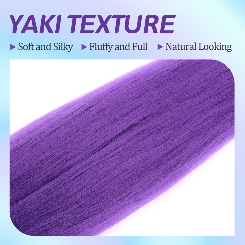 AMUMI purple braiding hair 30in shine-closeup reveals beautiful sheen.
