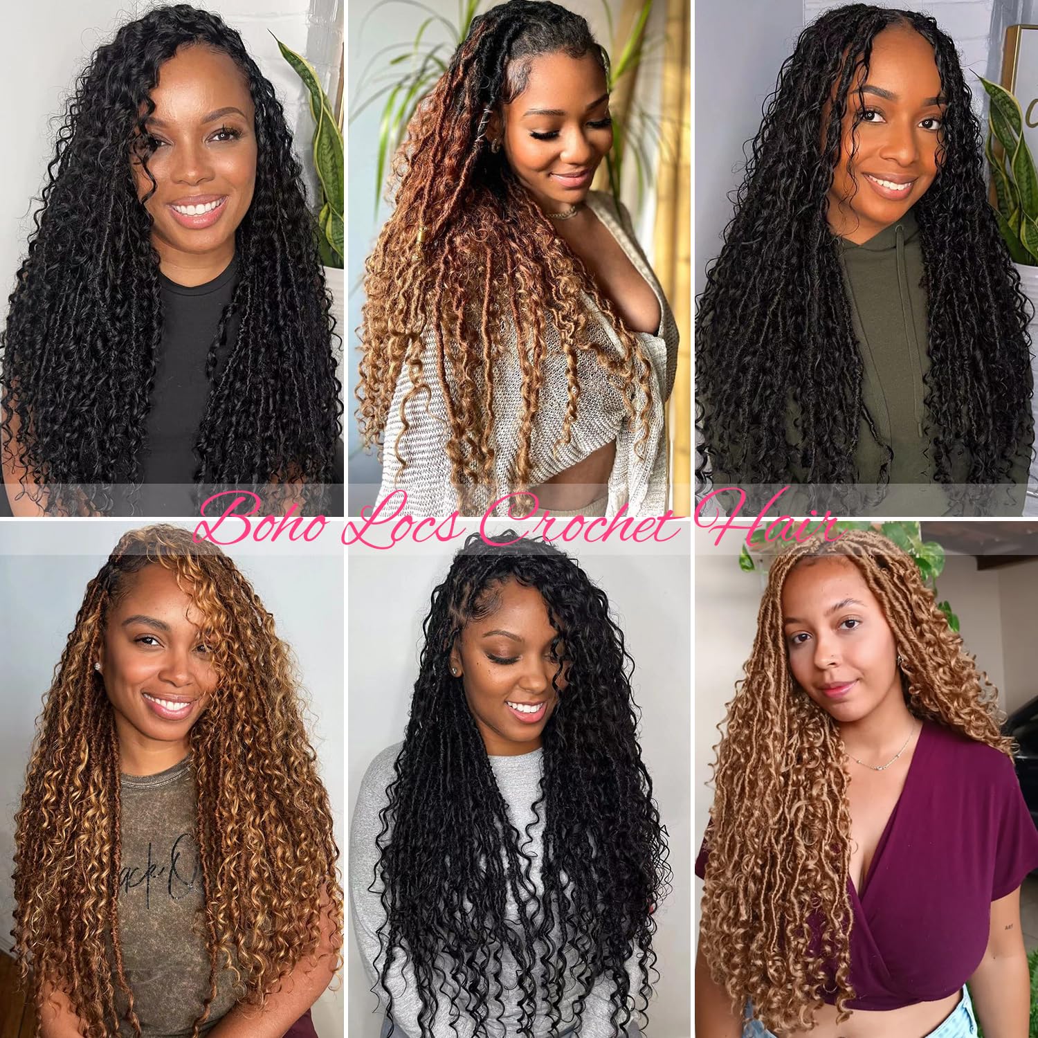 AMUMI Soft Boho Locs 30 inch natural-fluff texture for everyday wear.