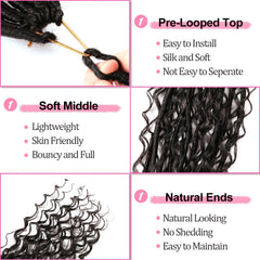 AMUMI Soft Boho Locs 30 inch warm tones create a full-head look.