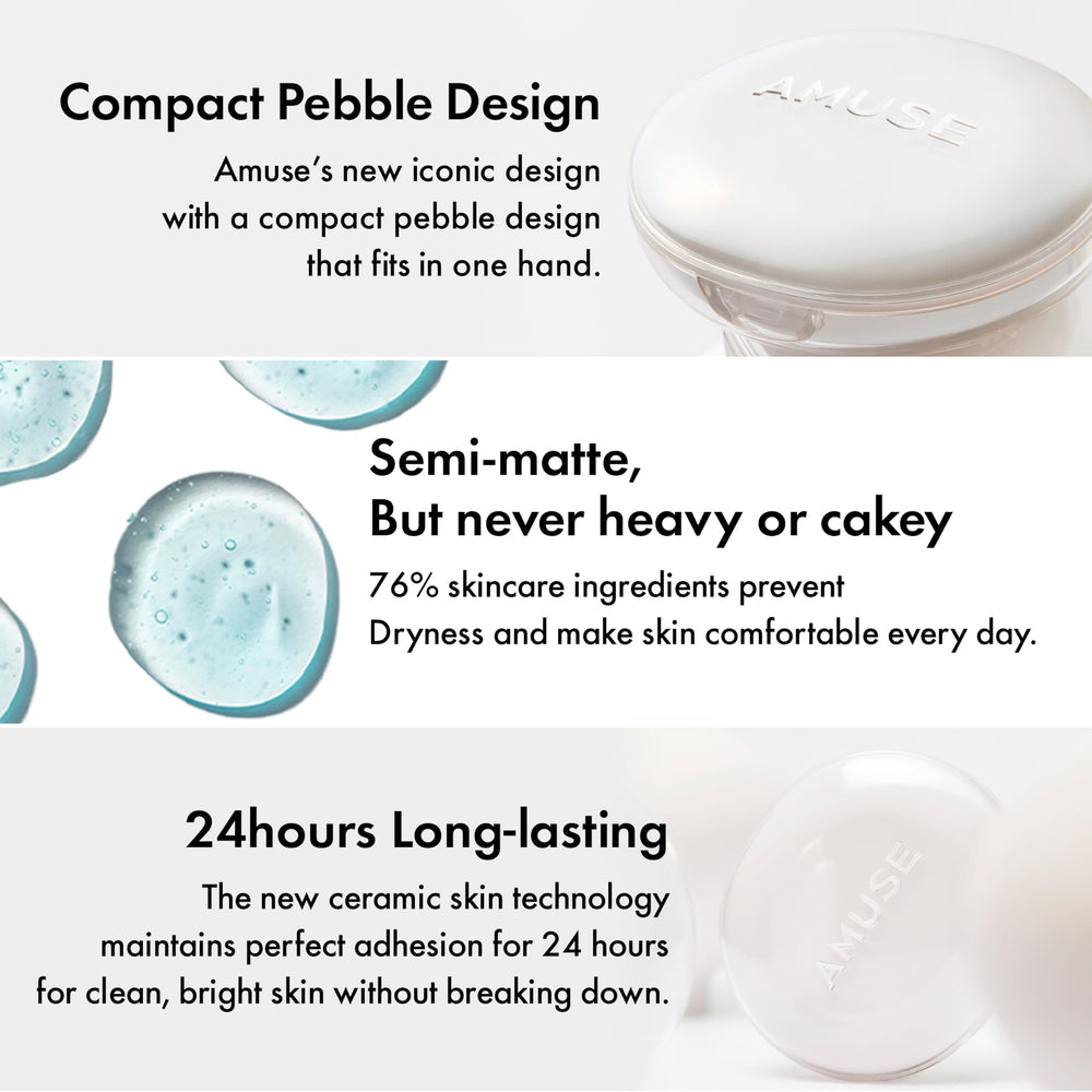 Amuse SEOUL Ceramic Skin Perfector hydrating essence drop hints at skin hydration.