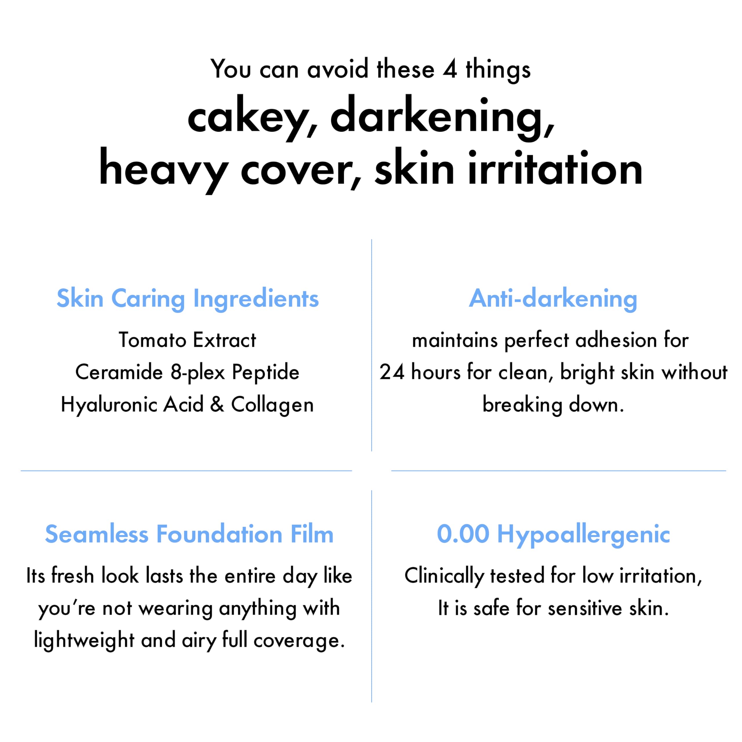 Amuse SEOUL Ceramic Skin Perfector vegan formula label highlights cruelty-free, dermatologist-tested safety.