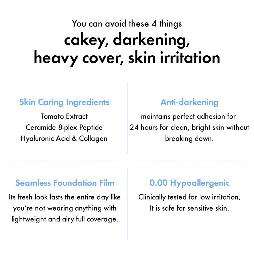 Amuse SEOUL Ceramic Skin Perfector vegan formula label highlights cruelty-free, dermatologist-tested safety.
