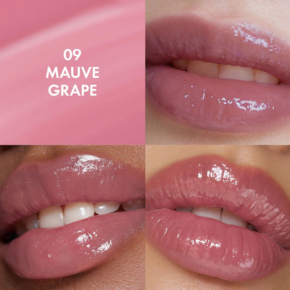 Amuse Seoul Daisy Flower Dew Tint swatches reveal mauve grape shade with natural color payoff.