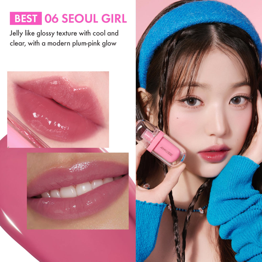Amuse Seoul Jel-Fit Tint 06 Seoul GIrl long-lasting color and shine.