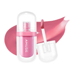 Amuse Seoul Jel-Fit Tint 06 Seoul GIrl swatches for vibrant jelly gloss.