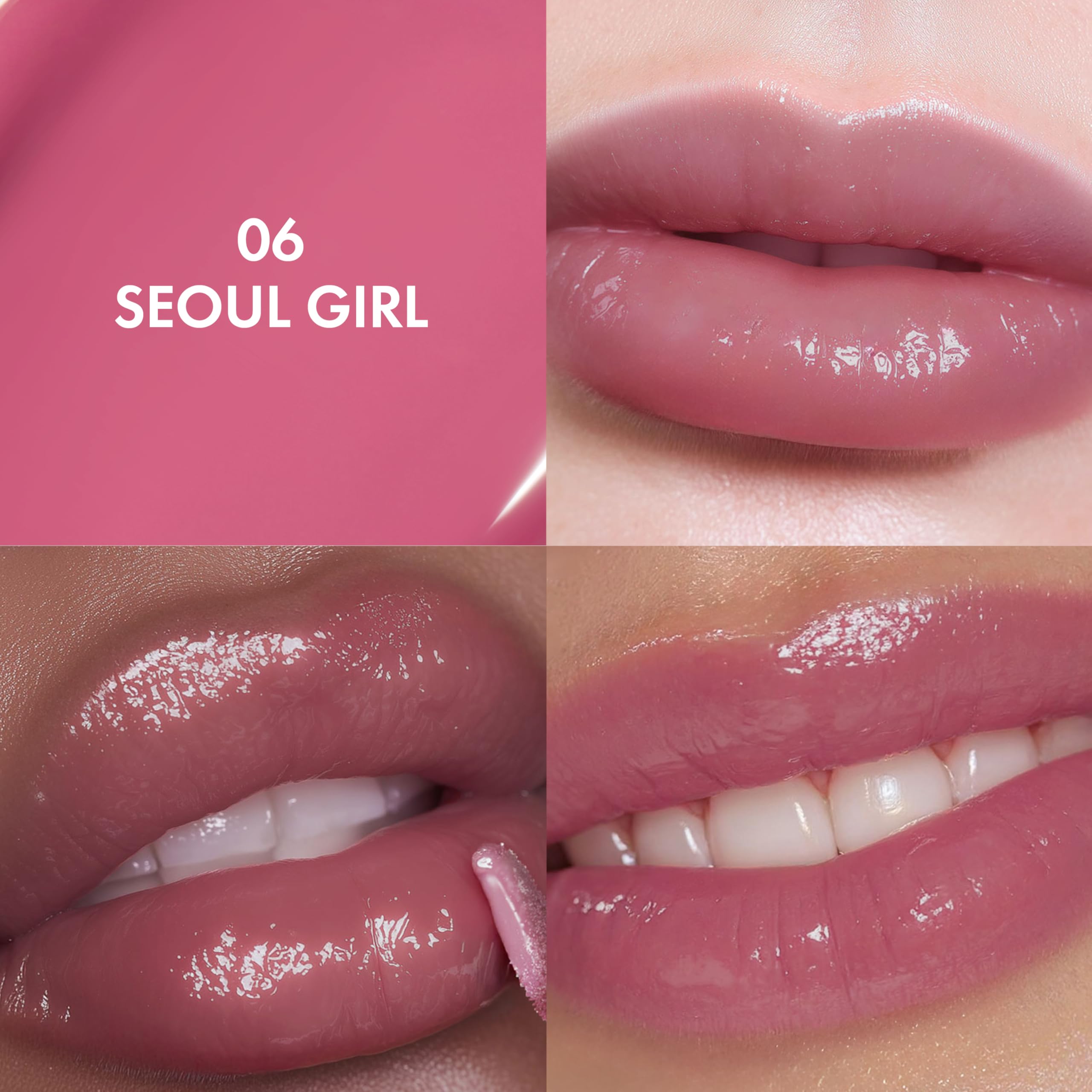 Amuse Seoul Jel-Fit Tint 06 Seoul GIrl worn for all-day hydration.