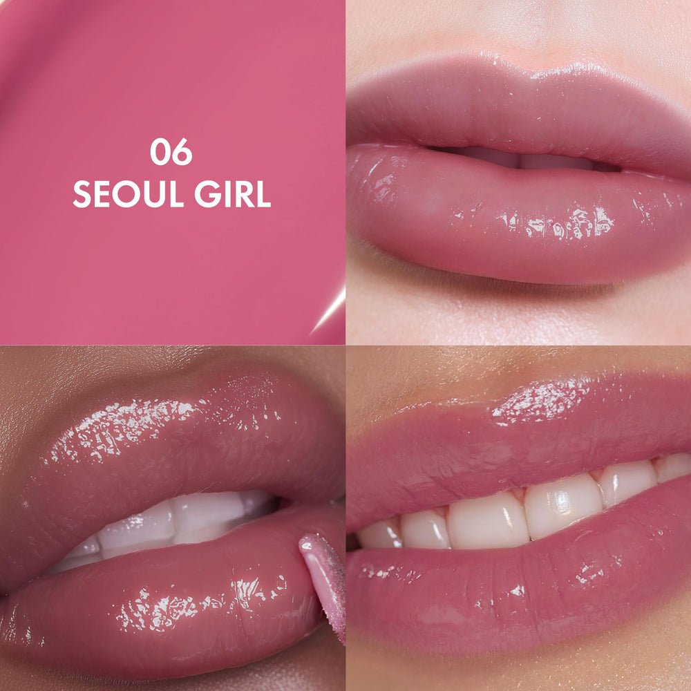 Amuse Seoul Jel-Fit Tint 06 Seoul GIrl worn for all-day hydration.