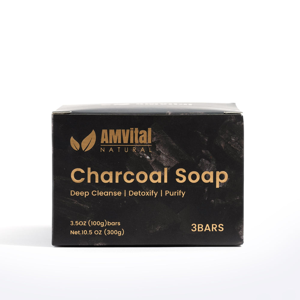 AMVital all-skin-types cleansing solution inspired by natural charcoal benefits.