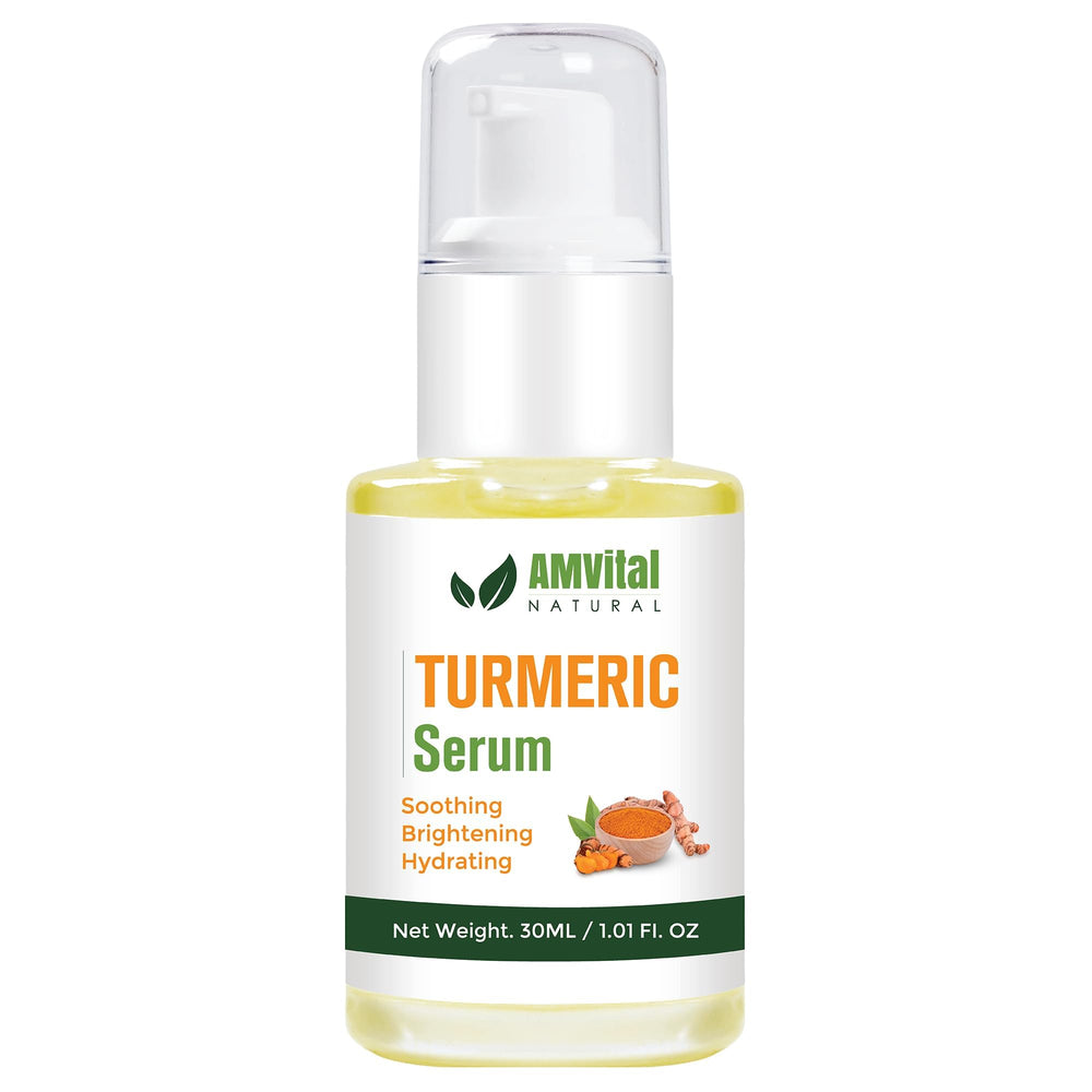 AMVital Turmeric Face Serum bottle ready for hydration and glow