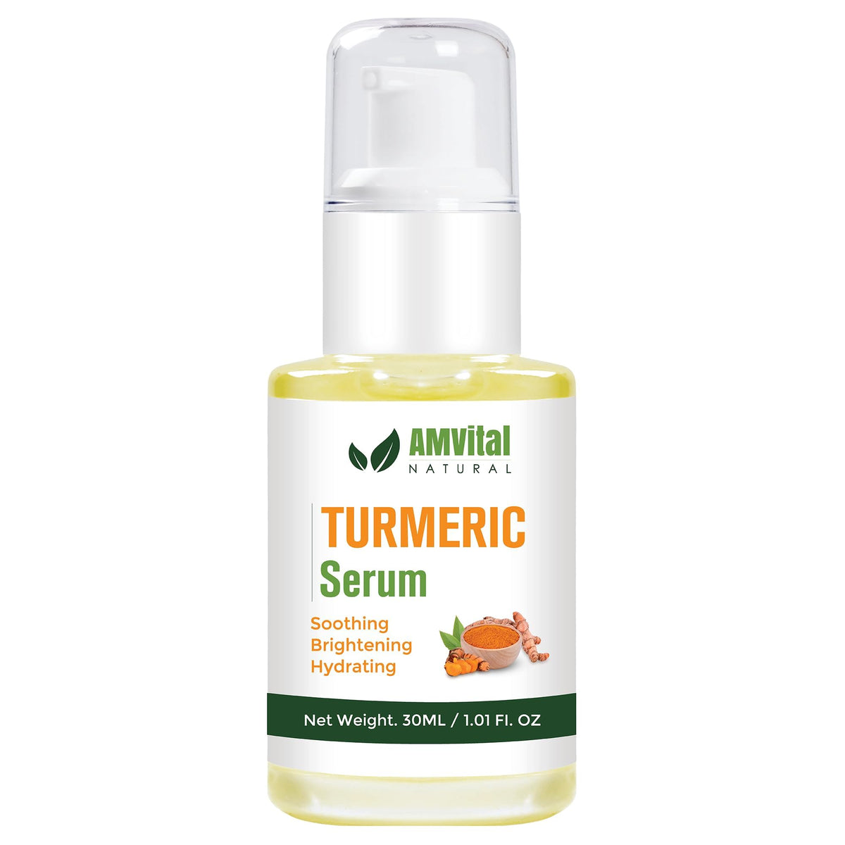 AMVital Turmeric Face Serum bottle ready for hydration and glow