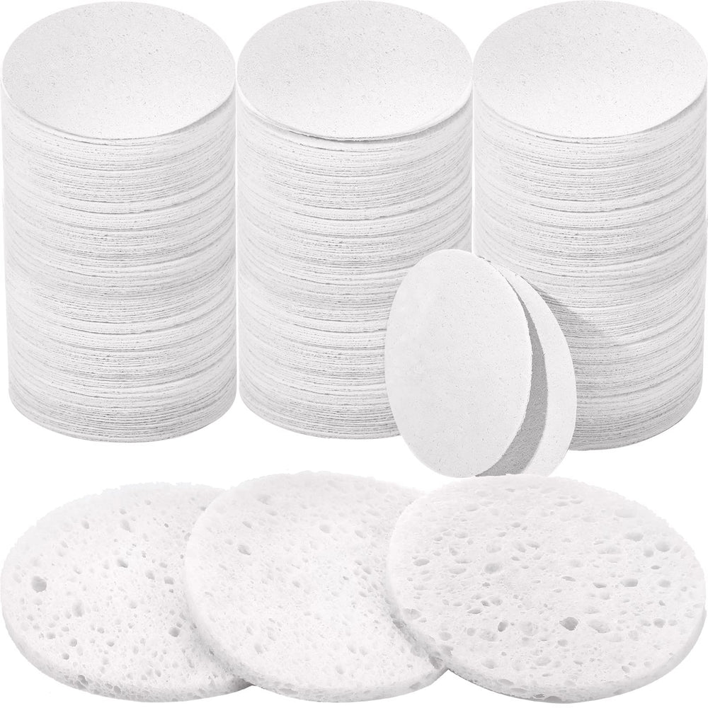 Amyhill 300-pack compressed facial sponges packaging enables daily cleansing and easy replacement.