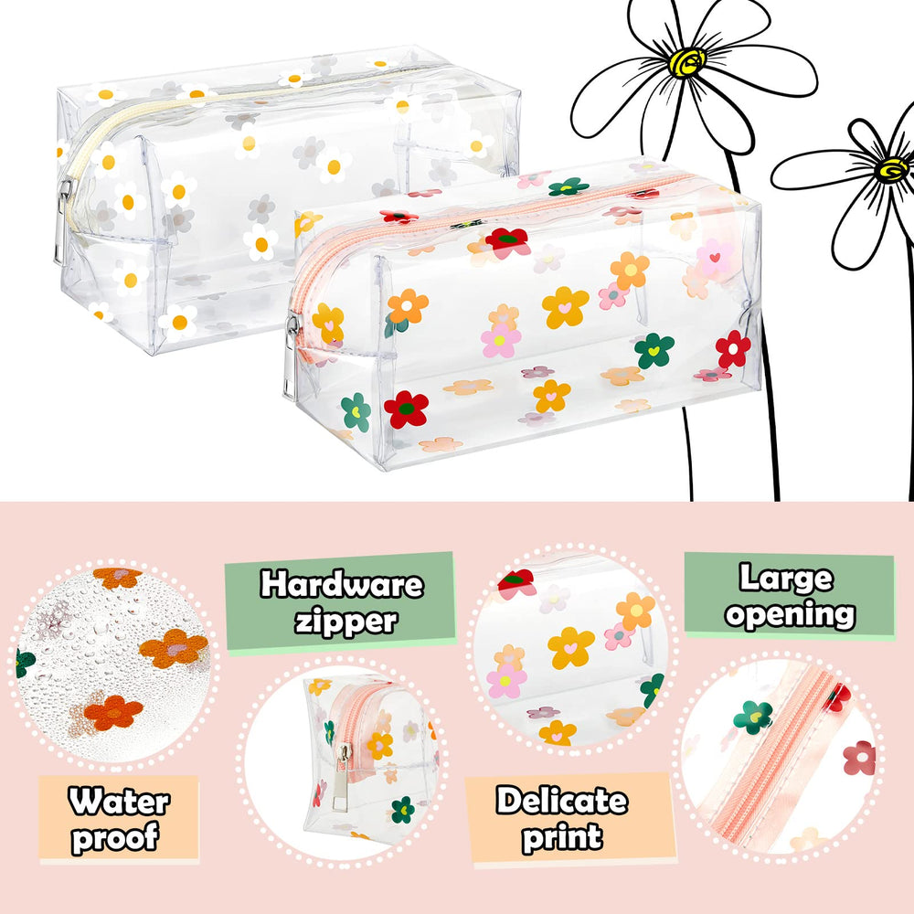 Amylove Daisy Pouch zipper detail showing smooth closure and secure storage.