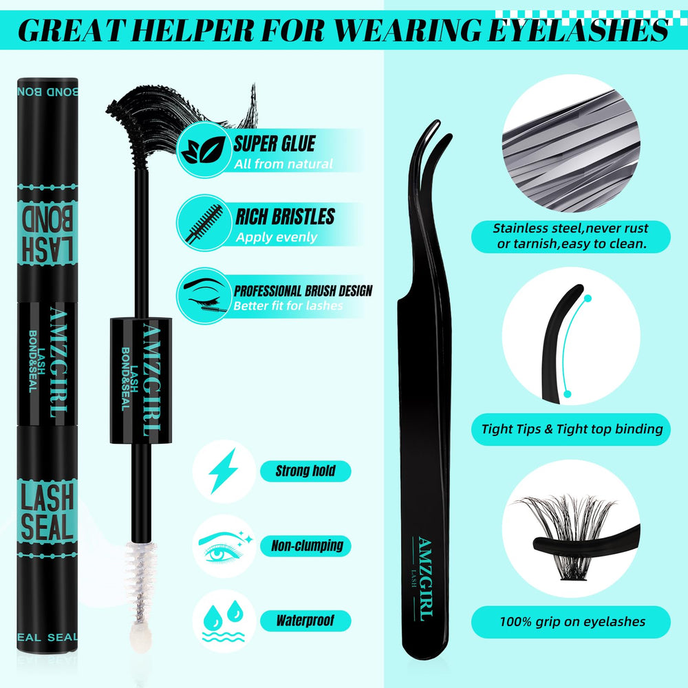 AMZGIRL LASH applicator tweezers for precise cluster placement